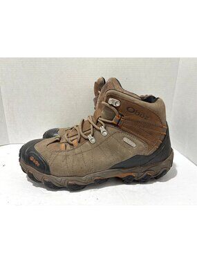 Oboz Bridger Mid B-DRY Hiking Boots Mens 10.5 Brown Waterproof Leather Trail